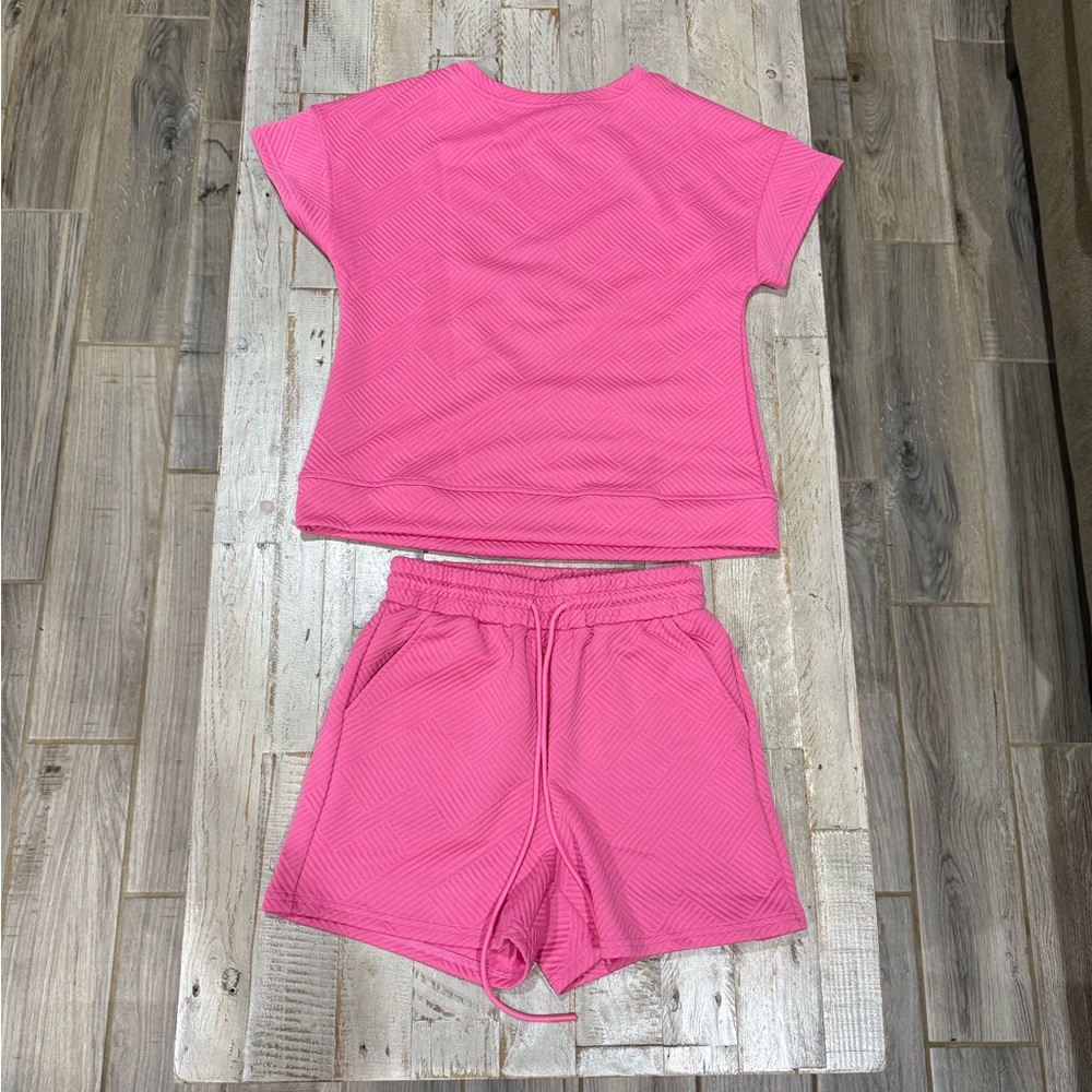 Pink Adult Shirt/Short  Set